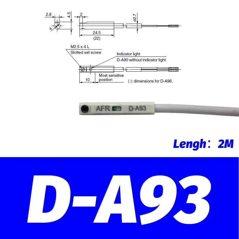 10 шт. пневматический цилиндр Магнитный Геркон датчик D-A93 Z73 C73 A54 CS1-G J DMS-H U F SMC Размер D-M9N D-M9NV D-M9PV M9BV