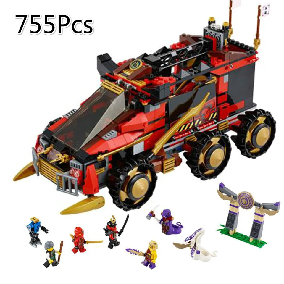 

758Pcs Ninja Mobile Command Center Compatible Legoinglys Ninjagoed Model Building Blocks Bricks Boys Gifts Toys for Children