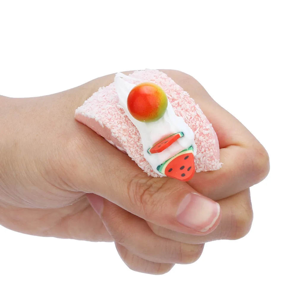 Игрушки для снятия стресса Sofe Squeeze Toys сдавливаемый торт Радужный jumbo постепенно возвращающий форму ароматизированный сыр SquishiesW807