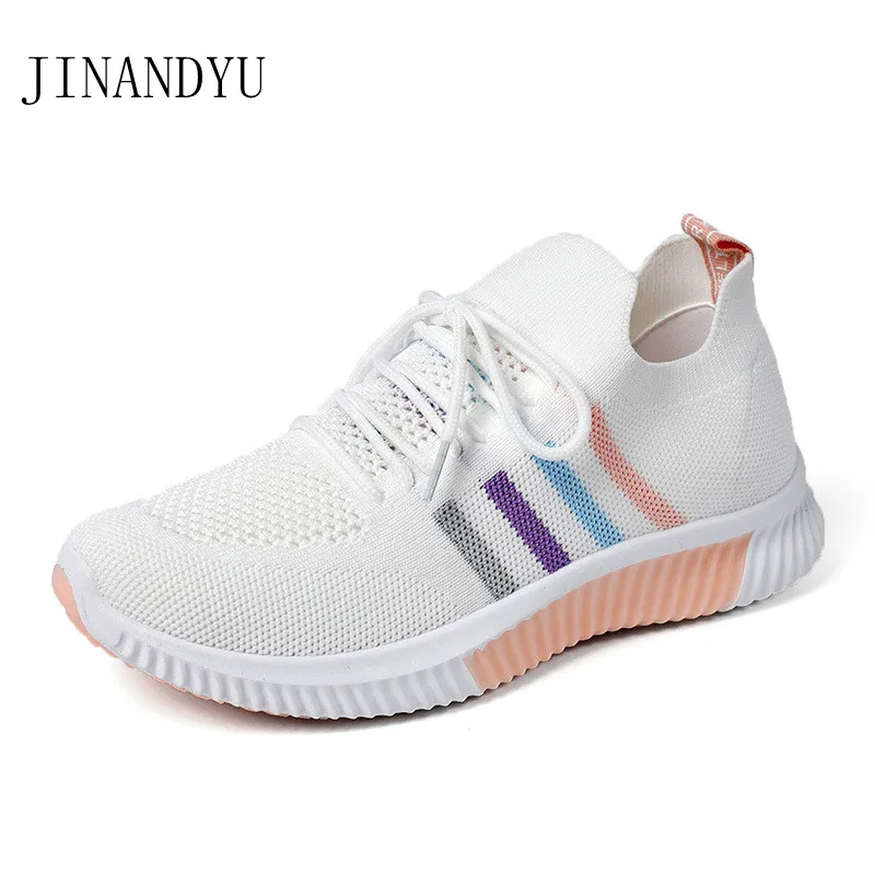 

Сетчатые кроссовки, женская обувь на плоской подошве, дышащая повседневная обувь, уличные легкие черные, белые кроссовки, модная спортивная женская обувь на плоской подошве