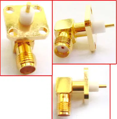 DHL/EMS 50 шт. медь SMA женский прямоугольный разъем с фланцем 4 отверстия PTFE Connector-A7