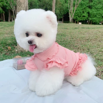

Puppy Clothes Small Dog Dress Cat Clothing Yorkshire Chihuahua Pomeranian Costume Poodle Bichon Schnauzer Pet Dresses Skirt XS