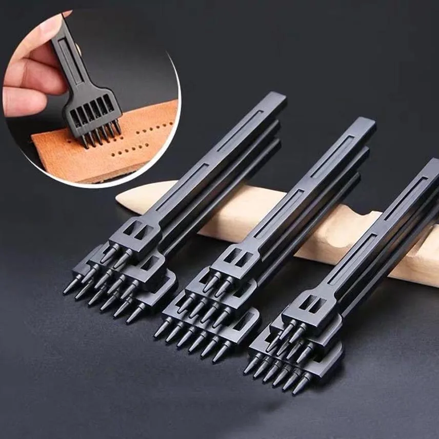 2 4 6 Prongs Hole Punch Alloy Steel Handcrafted Leather Tools Leather Cutting Die Belt Button Installation Skin Cutter leather hole puncher,leather hole punch,round hole punch cutter set,hole punch cutter set,leather punch tool,eyelet installation punch tool,round hole punch set