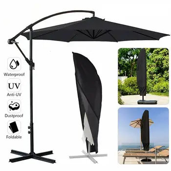 

Waterproof Oxford Cloth Outdoor Banana Umbrella Cover Shade Rain Cover Anti-UV Parasol Garden Weatherproof Patio Umbrella Cover