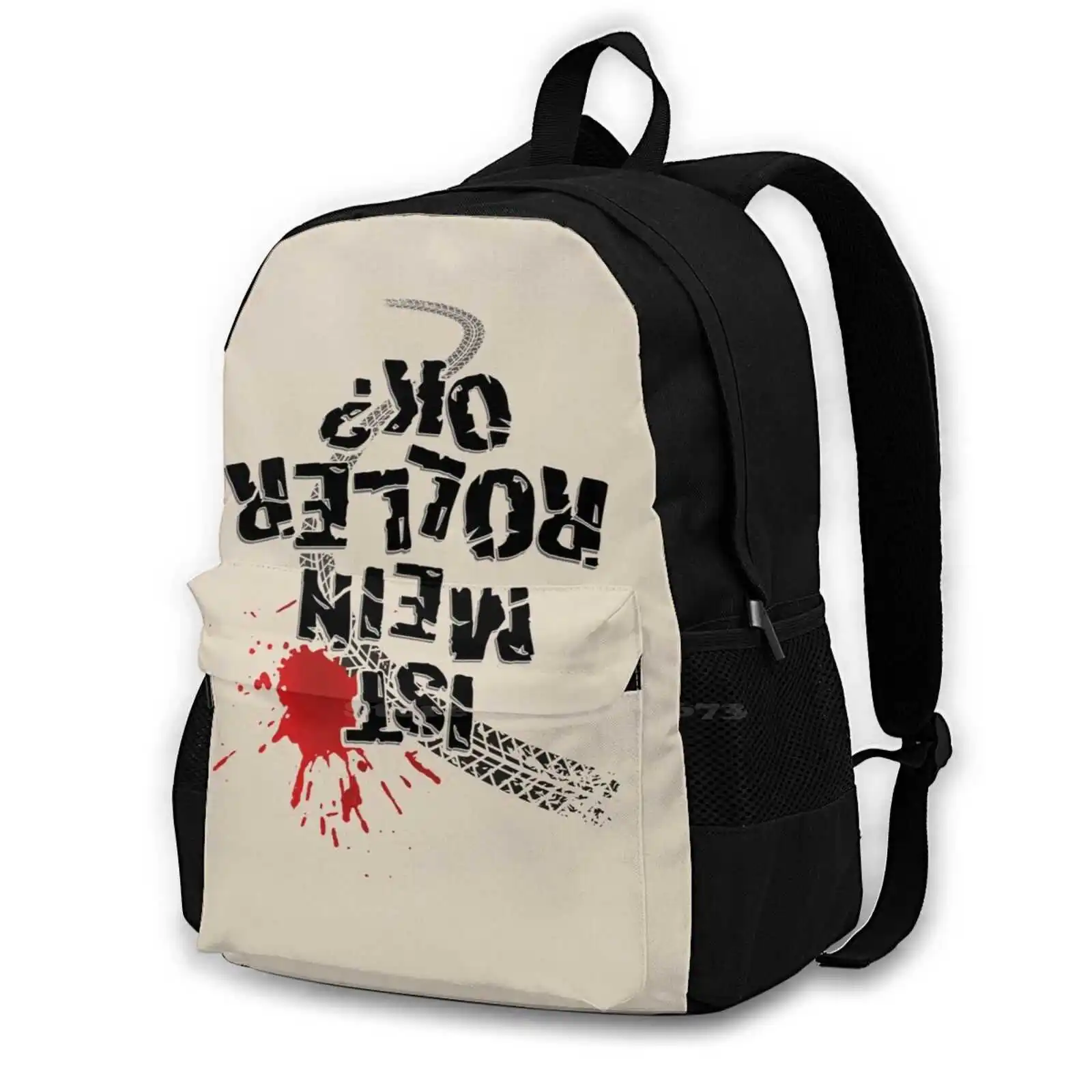 

Is My Scooter Ok  ( Black Text ) 3d Print Design Backpack Casual Bag Scooter Roller Sports Scooter Driver Scooter Girl Dark Hum