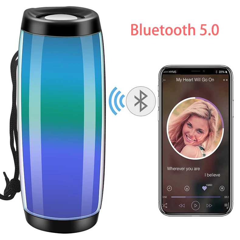 Portable Speakers Bluetooth Column Wireless Bluetooth Speaker Powerful High BoomBox Outdoor Bass HIFI TF FM Radio with LED Light Portable Speakers Bluetooth Column Wireless Bluetooth Speaker Powerful High BoomBox Outdoor Bass HIFI TF FM Radio with LED Light
