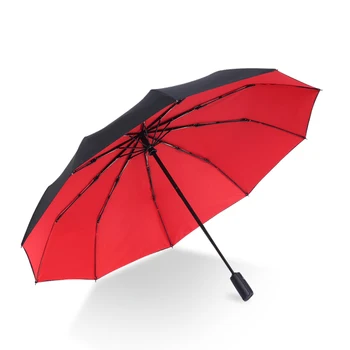 

Anti UV Black Umbrella Rain Women Floding Automatic Windproof Top Golf Artny Umbrella Men Luxury Ombrello Umrella QZH013