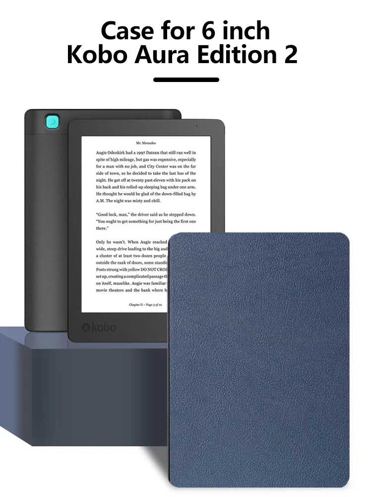 Тонкий чехол-книжка из искусственной кожи с магнитной крышкой для Kobo Aura Edition 2 6 ''eReader+ Защитная пленка+ стилус