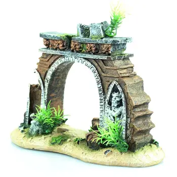 

Castle Simulation Gate Aquarium Fish Tank Landscaping Decoration Vintage Decor Premium Quality