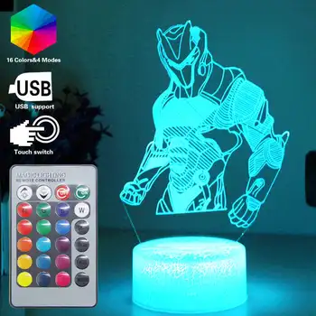 

3D Omega Night light Gun Game Alpaca Llama Remote NightLight RGB Table Lamp Baby Luminaria Children Birthday Christmas Kids Gift