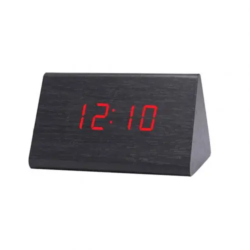 Kurogi Red Цифровые часы настенные часы цифровой деревянный USB светодиодный ночной Светильник будильник термометр дисплей часы новые часы - Цвет: Kurogi Red