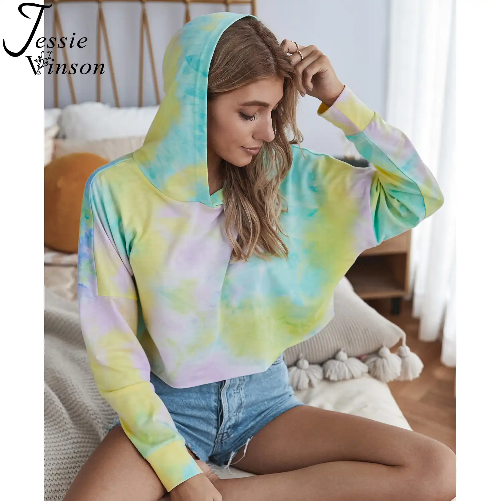 women's short sleeve hooded sweatshirt