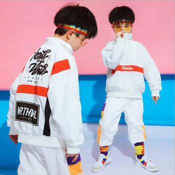 

Kids Hip Hop Clothing Sweatshirt Jacket Tops Pullover Running Casual Pants for Girls Boys Performance Jazz Dance Costume Clothes