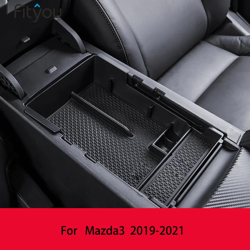 

For Mazda3 Mazda 3 2019 2020 2021 Central Control Storage Box Armrest Box Storage Box Car Accessories
