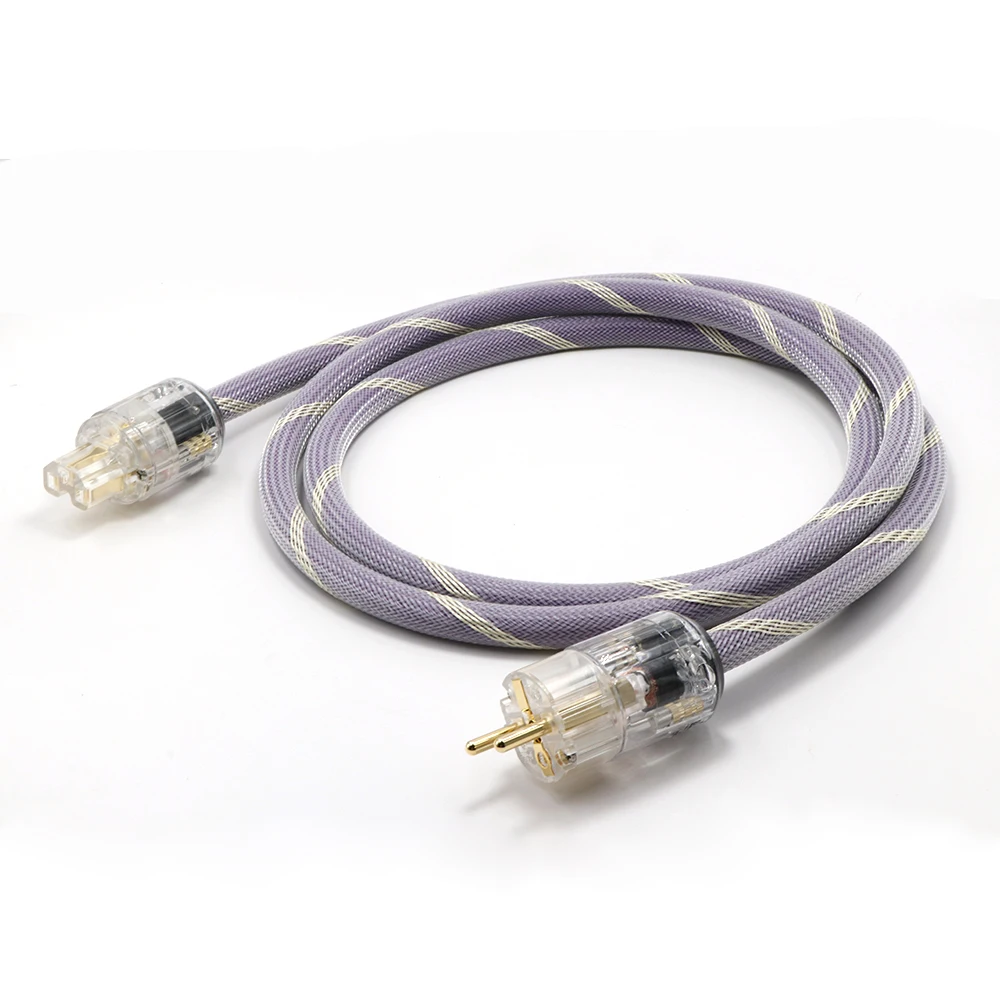 Hi-Fi из бескислородной меди чистый Медь ЕС штепсель сети переменного тока