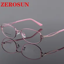 Zerosun оправа для очков, женские полностью овальные очки, женские очки для выпускника, оптические очки для близорукости, дальнозоркости