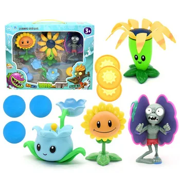 

Large Genuine Plants vs. Zombies Toys 2 Full Set of Pea Shooter Pop-up Soft Silicone Anime Character Boy Toy Birthday Gift