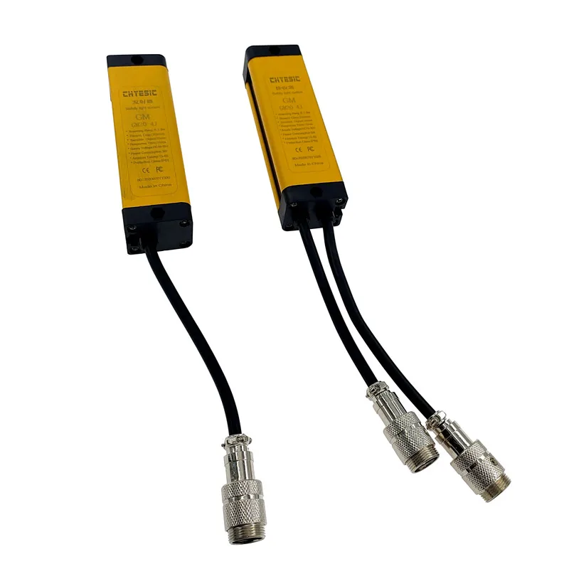 Light Curtain Safety Grating 4 Points 20mm 40mm Safety Light Curtain Sensor Switch Photoelectric Protection Device GM20-4J