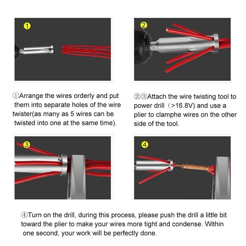 Кабельный соединитель провода инструмент для очистки зачистки Твистер для силовой дрели драйвер провода скручивающий инструмент для домашнее электрическое оборудование