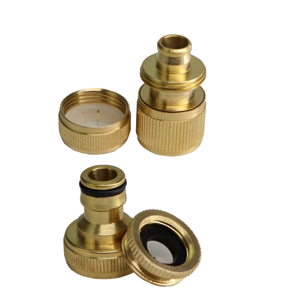 Brass Garden Irrigatior Adaptor 1/2'' 3/4'' Thread Faucet Quick Coupling 1/2" Hose Water Gun Washing Machine Connecter Fittings