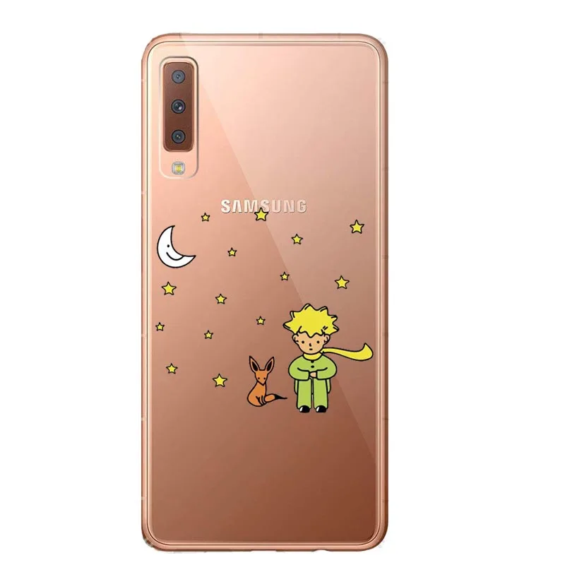 TPU Мультфильм Король Маленький принц земля пространство силиконовый чехол для телефона samsung Galaxy A10 A30 A50 A7 A750 A6 A8 Plus - Цвет: TPU