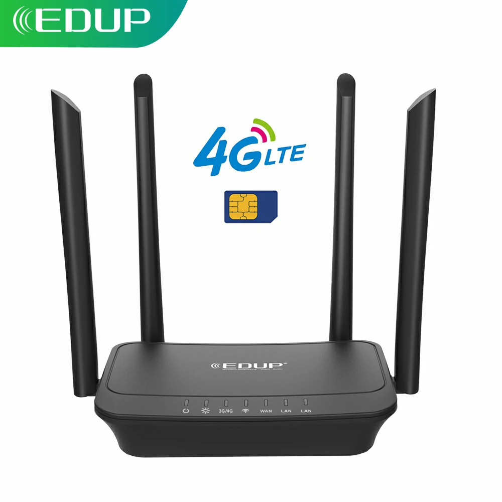 Wifi Router 300Mbps Wireless 3G/4G Wifi Dongle With SIM Slot LTE FDD Mobile Hotspot Adapter 4Pcs External Antenna Access Point