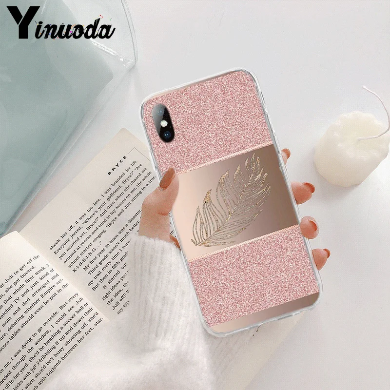 Love Heart Gold Rose Marble Stripes