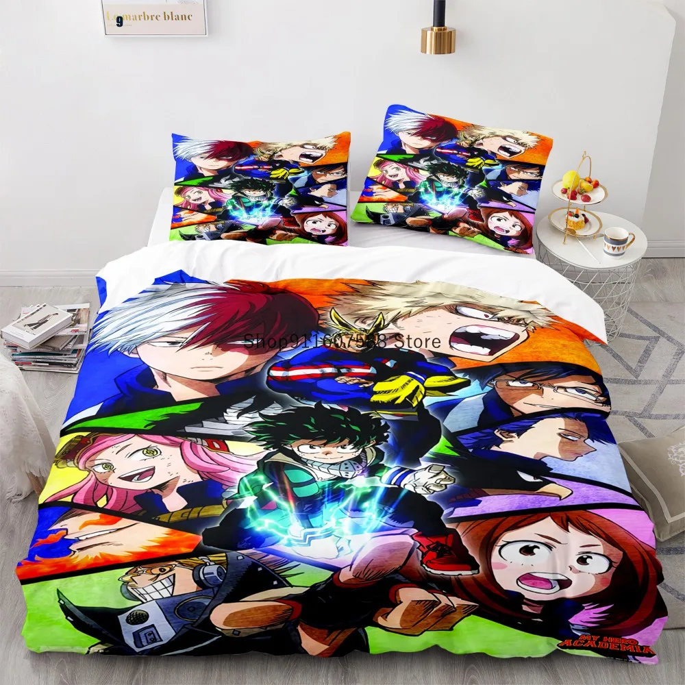 CHAOSE-ESB My Hero Academia Funda Nórdica Poliéster Ropa De Cama para Niños  Funda Nórdica Y Funda De Almohada 90 Hilos De Algodón (héroe 05,(180x220