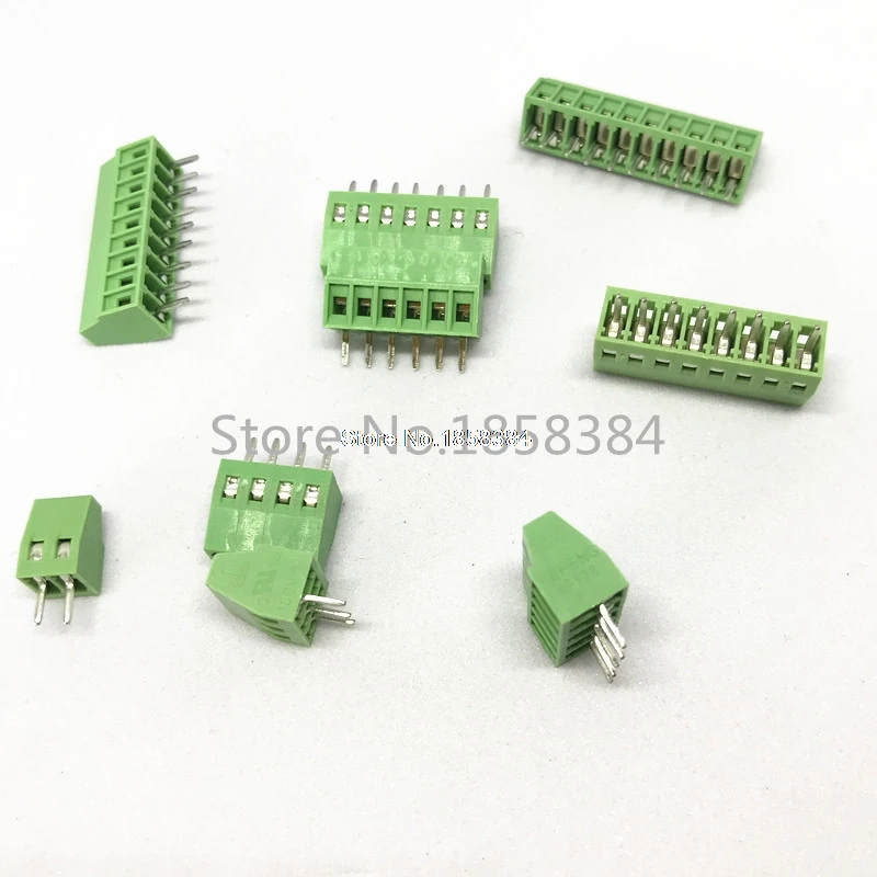 1 шт. Клеммная колодка KF128 2 54 мм с резьбой на печатной плате 2P 3P 4P 5P 6P 7P 8P 9P 10P клемма