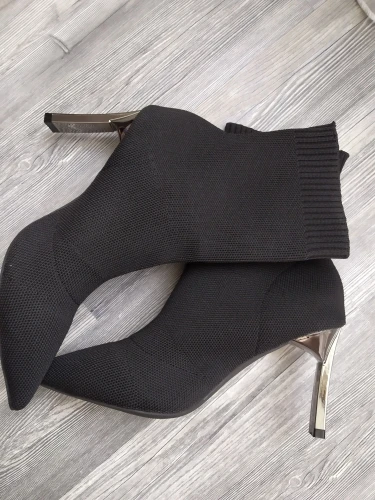 Stretch Fabric Ankle Boots
