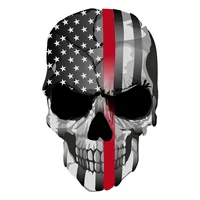 Hot Personality Punisher Skull Thin Red Line USA Vinyl...