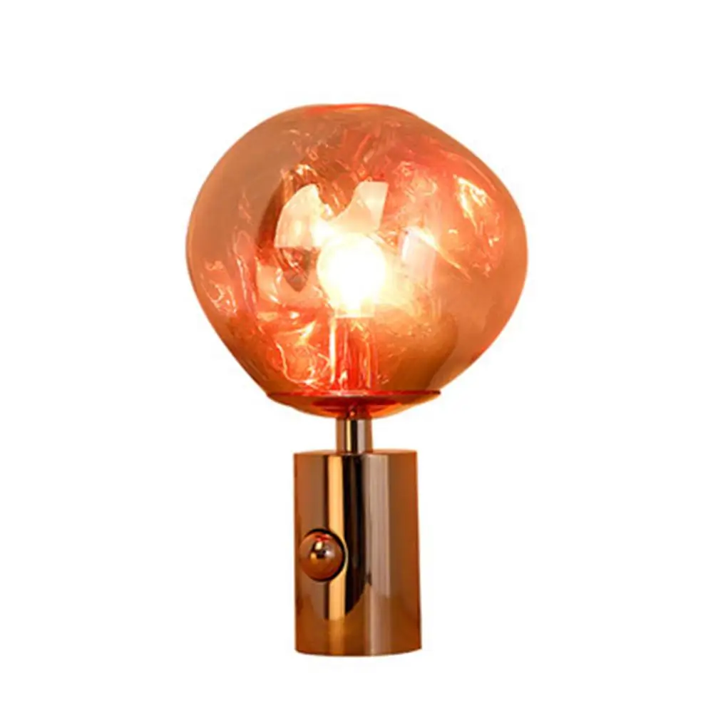 Volcanic Lava Table Lamp, Glass Desk Lamp, Nightstand for Bedroom Bedside- 10 x 17 Inches, Art Diamond Decoration Table Lamp
