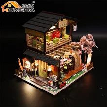 DIY Gift Handmade Log Casa Japanese Style Sushi Restaurant Doll House Birthday Child Light Building Model Toy For Children DIY Gift Handmade Log Casa Japanese Style Sushi Restaurant Doll House Birthday Child Light Building Model Toy For Children