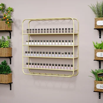 

High-temperature paint wall manicure shelf wall-mounted makeup online celebrity nail gel display rack high stability cosmetics c