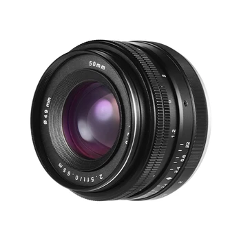 

Photography Camera Lens 50mm f/2.0 USM Large Aperture APS-C Manual Focus Mirrorless Standard Prime Lens for Sony E Mount Camera