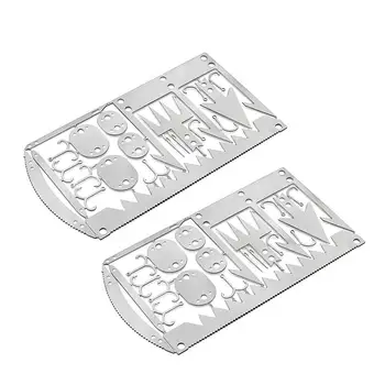

2pcs 22 In 1 Pocket EDC Card Tool Survival Multi Tool Camping Survival Card Emergency Kit For Outdoor Fishing Hiking Hunting