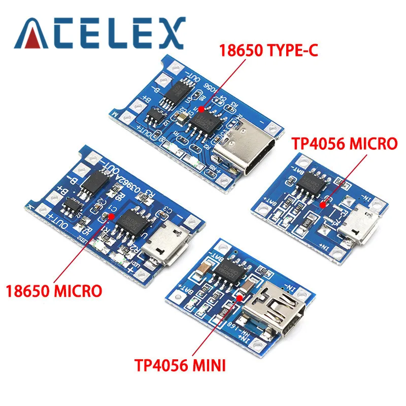10 шт. Micro USB 5 в 1 а 18650 TP4056 модуль зарядного устройства литиевой батареи зарядная