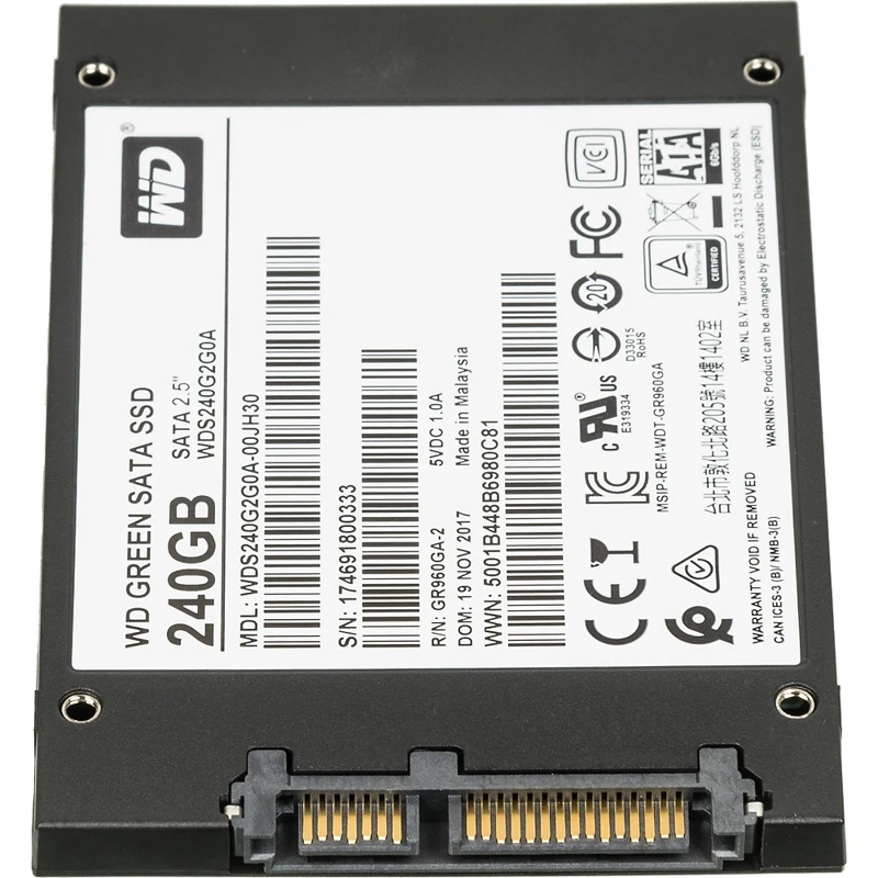 SSD накопитель WD Green WDS240G2G0A 240Гб