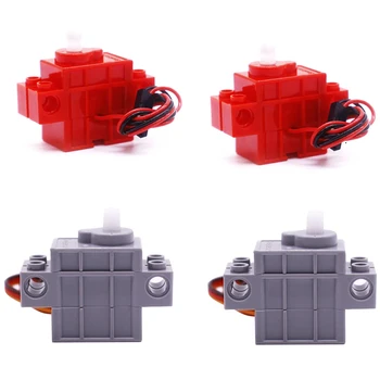 

4Pcs 270 Degree Programmable Gray Geek Servos / Red Gear Motor for Micro:Bit Robotbit Smart Car Makecode MB0007 MB0008