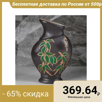 

Table vase "Athena", bamboo, brown color, 31 cm
