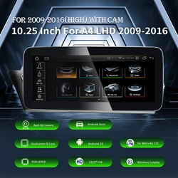 Nunoo 10,25 12,3 Android 10 reproductor Multimedia para Audi A4L LHD/RHD 2009 2017 Qualcomm 8 núcleo Radio automotriz ángulos de vista