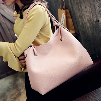 

Women Lady Composite Shoulder Bag Handbag Large Capacity PU Durable For Travel B99