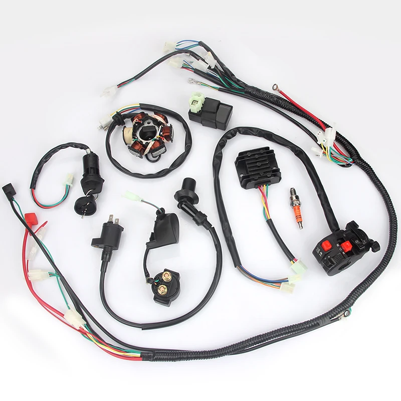 Полный Электрический жгут проводов ткацкий станок катушка CDI для GY6 125CC 150CC ATV Quad Go