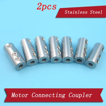 

2pcs RC Model Electric Boat High Precision Coupling Stainless Steel Connecting Coupler Motor Axle Straight Shaft Connector