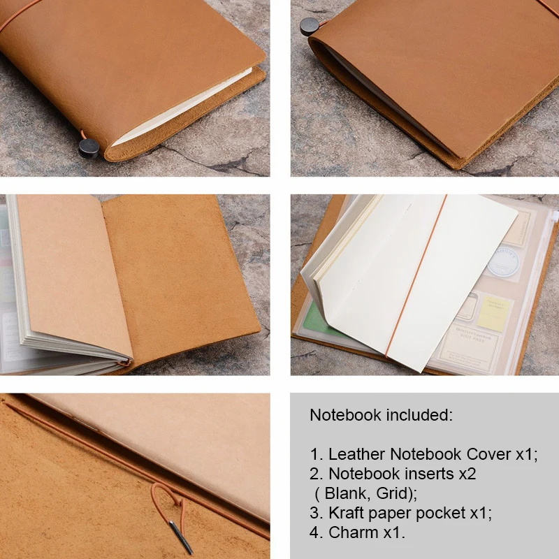 Fromthenon 100% Genuine Leather Notebook Planner Handmade Traveler  Journal Passport Agenda Sketchbook Diary Stationery 5