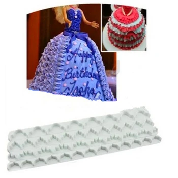 

4 Pcs/Set Different Wave Shape Of Ribbon Fondant Lace Ribbon Die Fondant Cake Cut Decoration Molds Soap DIY Baking Tools