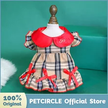 Одежда для щенков PETCIRCLE, классическое благородное платье в клетку, подходит для маленьких собак, кошек, всех сезонов, милый костюм для питомцев, одежда для собак, платья для собак Одежда для щенков PETCIRCLE, классическое благородное платье в клетку, подходит для маленьких собак, кошек, всех сезонов, милый костюм для питомцев, одежда для собак, платья для собак