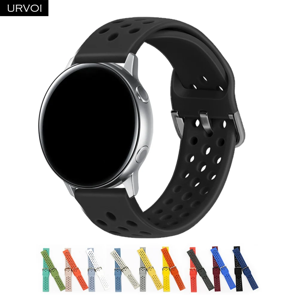 URVOI силиконовый ремешок для Galaxy Watch Active/42/46 мм спортивный HUAWEI GT быстроразъемные