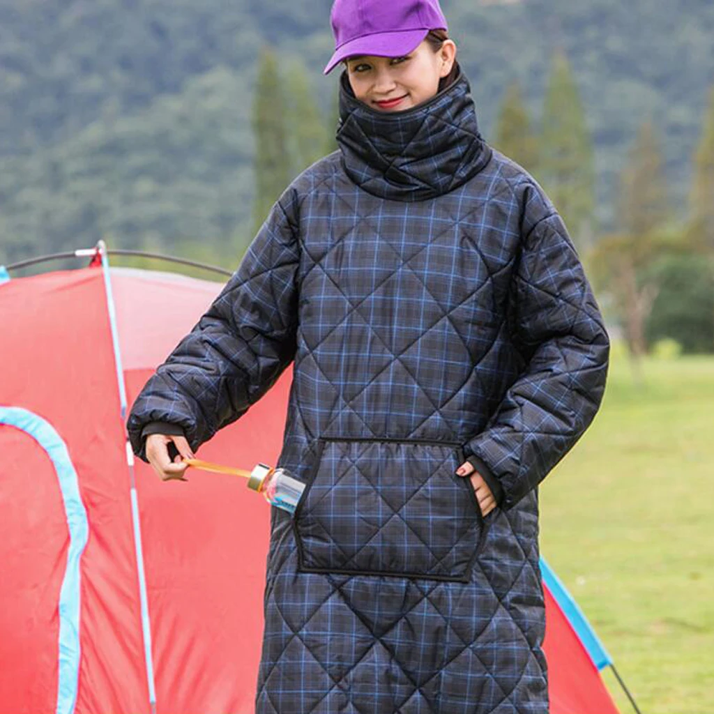 Многофункциональное зимнее холодное защитное пальто, коврик, тепловое одеяло с карманом для походов, охоты, рыбалки, велоспорта