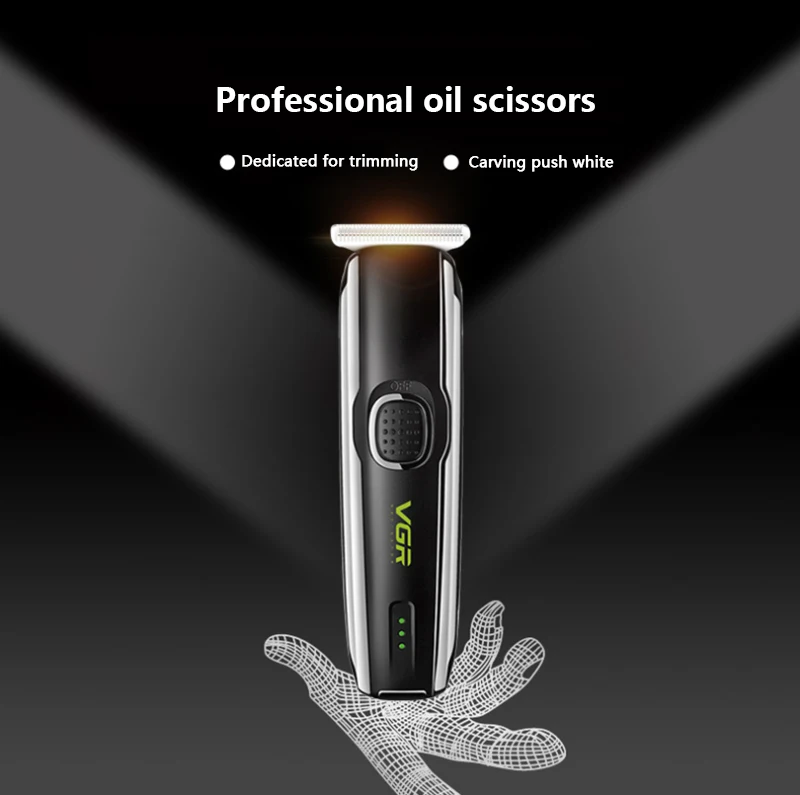 VGR профессиональная электрическая машинка для стрижки волос USB Перезаряжаемый триммер для волос комплект
